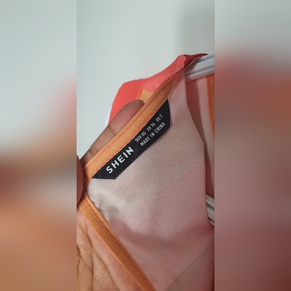 Shein - knot shoulder striped pleated dress size XS - Picture 2 of 4